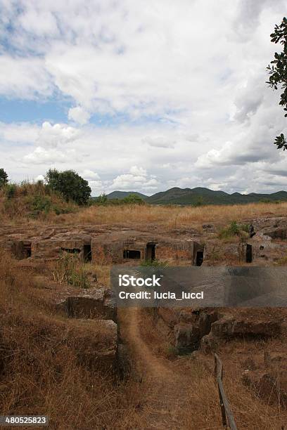 Cerveteri Excavations Of Etruscan Tombs Stock Photo - Download Image Now - Etruscan, Tomb, Afterlife