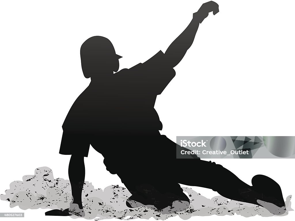 Baseball Runner Vector Baseball Player Sliding Clip Art