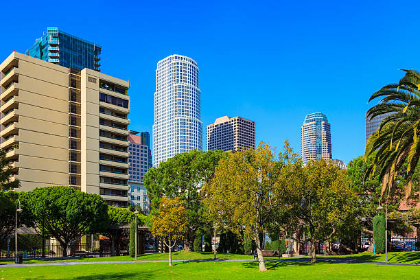 istock Skycrapers of downtown Los Angeles skyline, CA 480530894