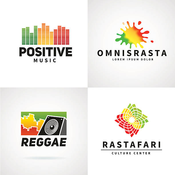zestaw pozytywne afryki ephiopia flagę. jamajka reggae - ragga stock illustrations
