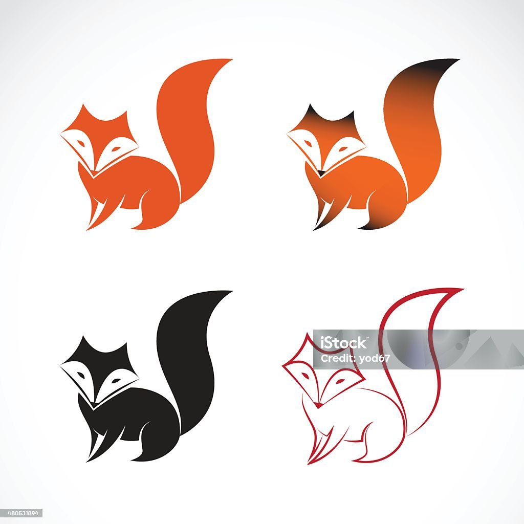 Basic Fox Vector Vector Image Of An Fox Design On White Background Stock Illustration ...