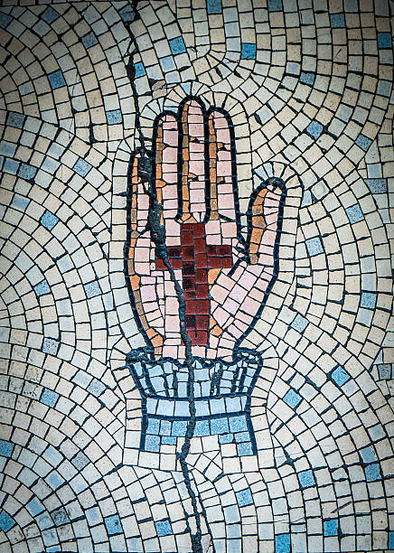 Mosaic of facade to Church of the Immaculate Conception, Valladolid, Spain