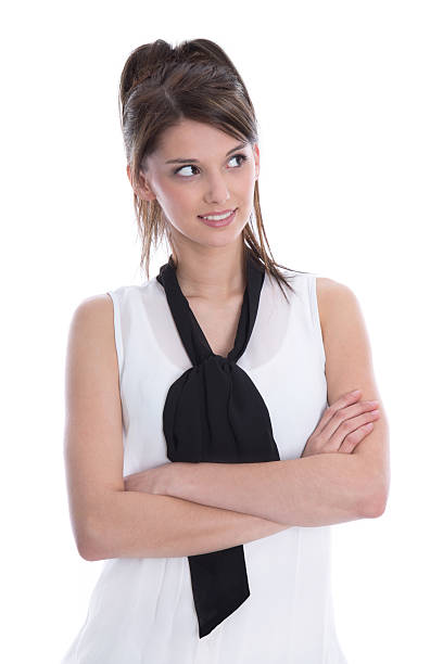 istock Beautiful young woman isolated looking pensive. 480533097