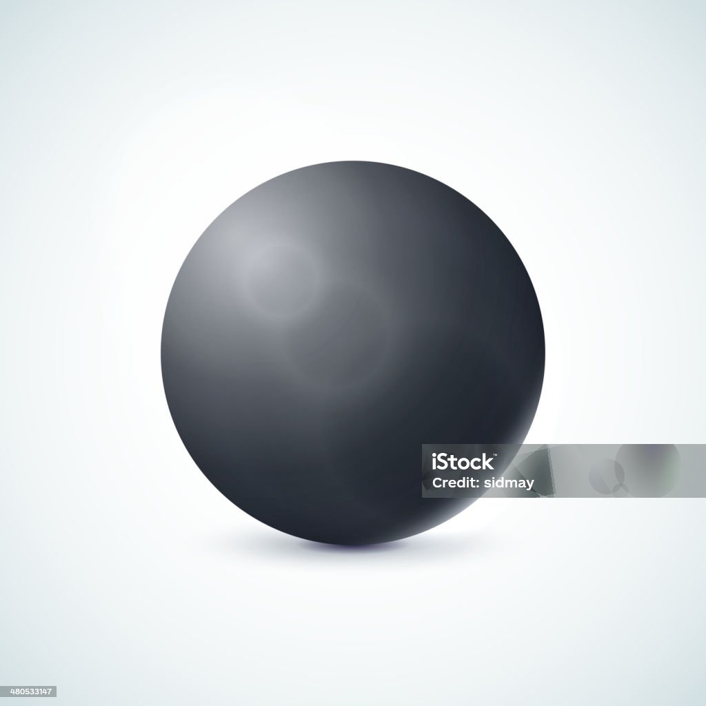 Black glossy sphere isolated on white Black glossy sphere isolated on white, vector illustration for your design Abstract stock vector