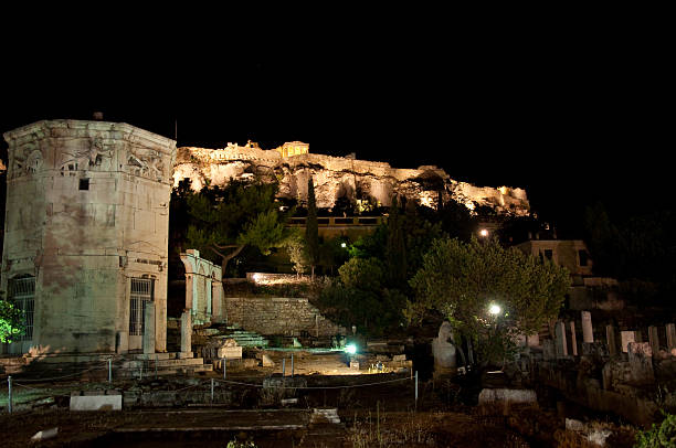 istock Tower of the Winds in the Ancient Agora at night. 480534408