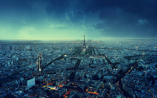 istock Paris skyline at sunset, France 480536010