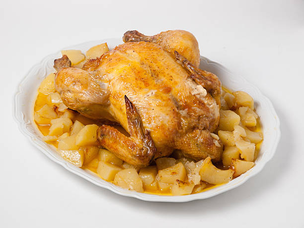 istock Roasted Chicken with potatos 480536273