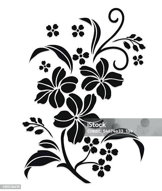 Flower Motif Flower Design Elements Vector Flower Design Sketch Stock Illustration - Download Image Now