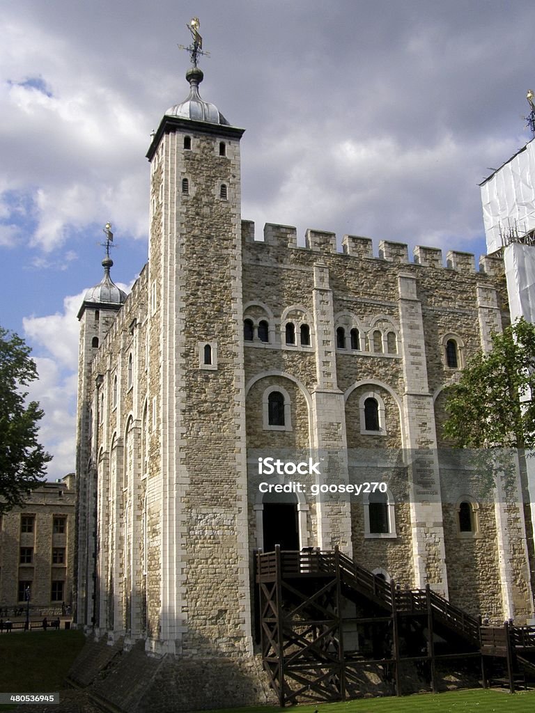 Tower of London The historic white Tower of London, ancient prison and fortress, in London England. British Culture Stock Photo