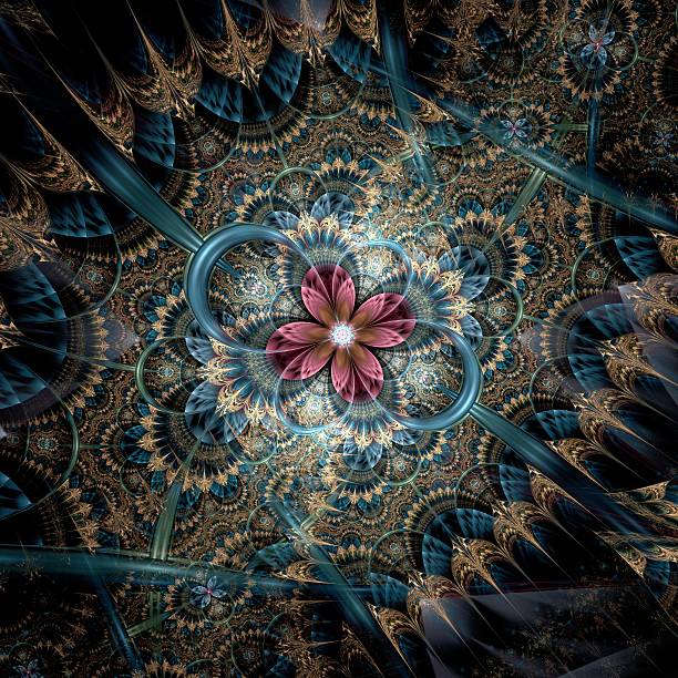 istock Dark purple fractal flower 480538579