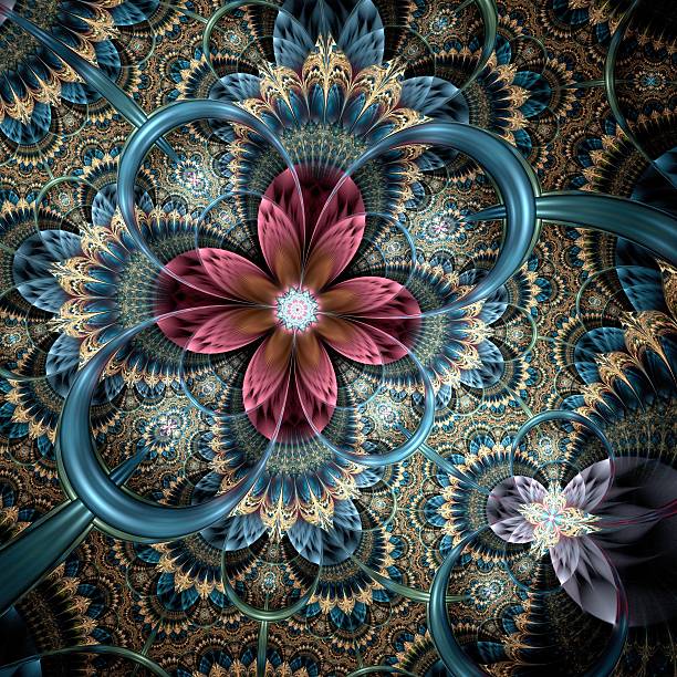 istock Dark purple fractal flower 480538633