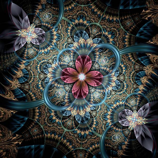 istock Dark purple fractal flower 480538647