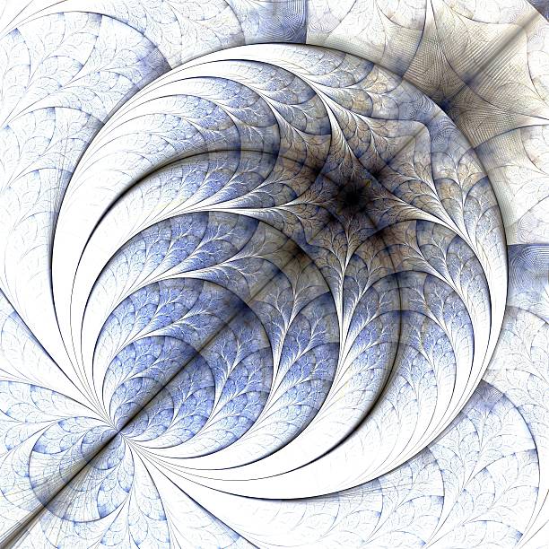 istock Symmetrical gold fractal flower 480538801
