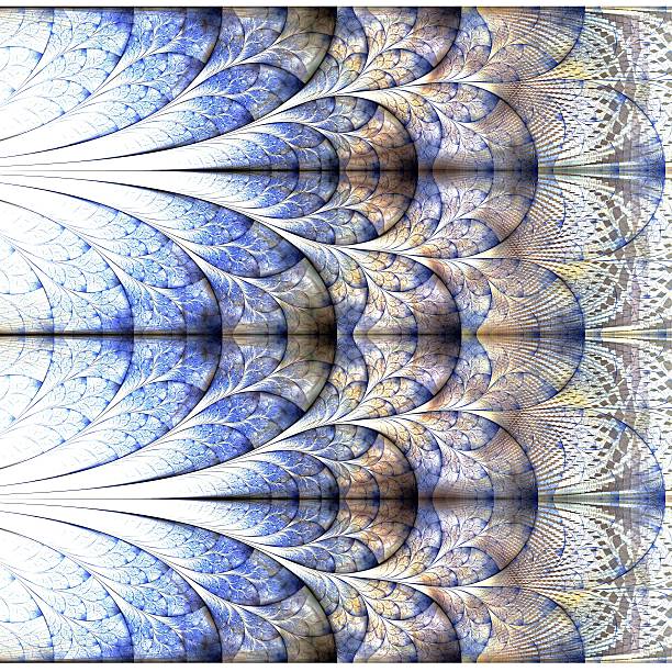 istock Symmetrical gold fractal flower 480538821