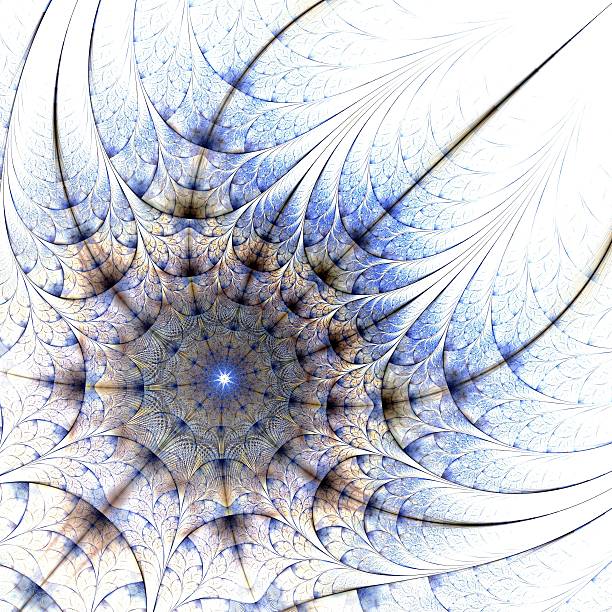 istock Symmetrical gold fractal flower 480538879