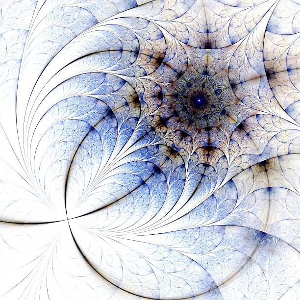 istock Symmetrical gold fractal flower 480538903