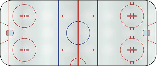 Vector illustration of hockey field