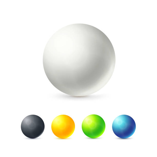 Collection of colorful glossy spheres Collection of colorful glossy spheres isolated on white, vector illustration for your design evening ball stock illustrations