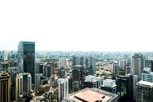 Aerial view of Sao Paulo in Brazil, South America