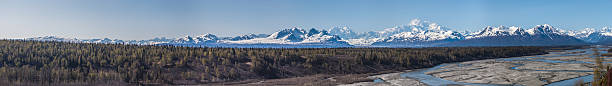 Denali South Denali South lookout panorama denali mountain stock pictures, royalty-free photos & images