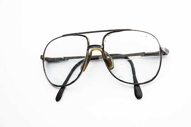 istock Old vintage eyeglasses on white background 480542078