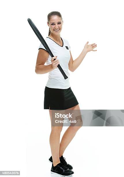 Tennis Player Walking With Racket Stock Photo - Download Image Now - Happiness, Smiling, Tennis