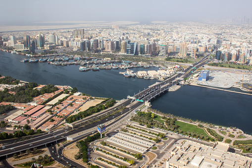 bridge over the river in Dubai, United Arab Emirates