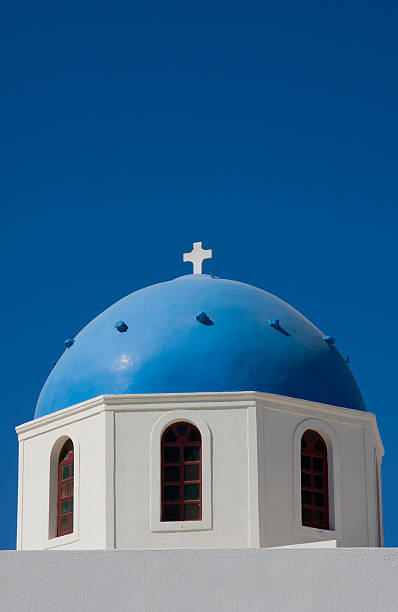 istock Santorini Church Dome, Greece 480546296