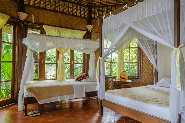 istock Bungalow and bed in a resort in Bali Indonesia 480547352