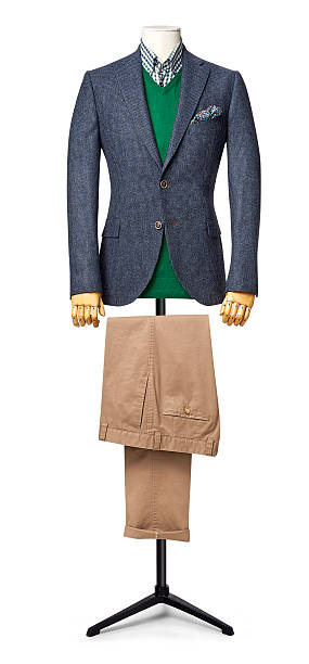 mens suit isolated on white with clipping path