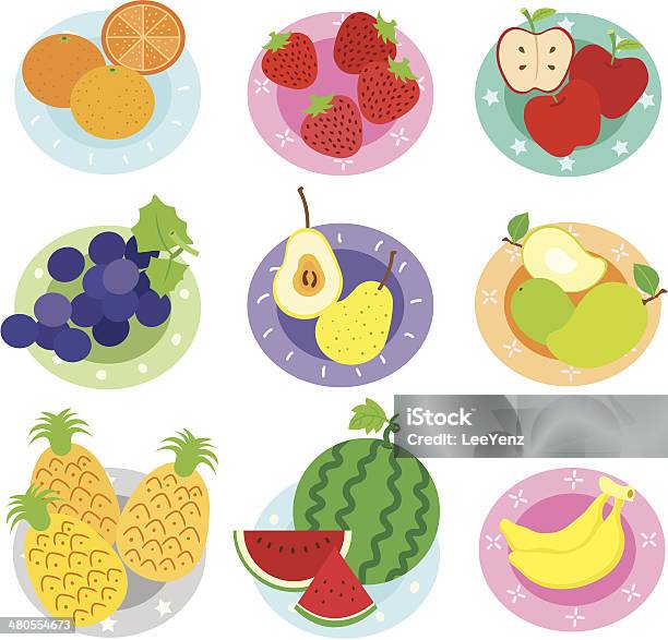 Fruit Illustration Stock Illustration - Download Image Now - Apple - Fruit, Banana, Barberry Family