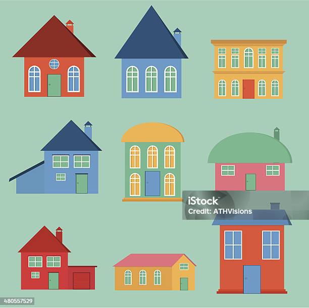 Multiple House Vector Vector House Set Stock Illustration - Download Image Now - Architecture ...