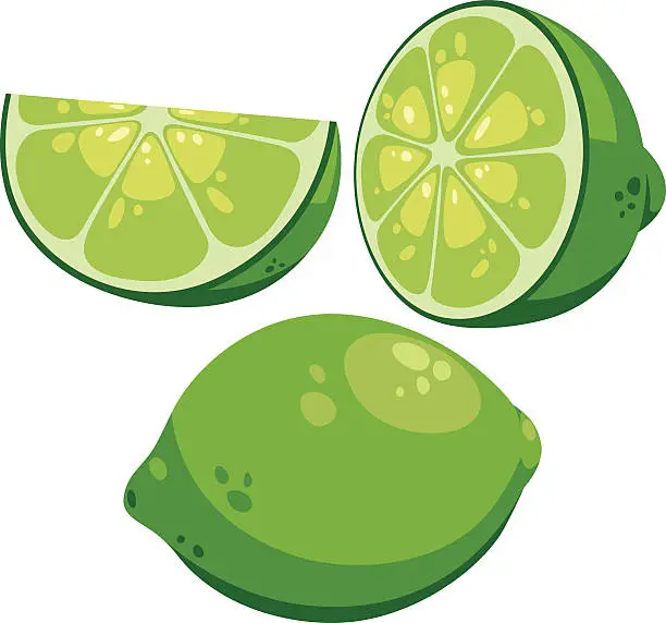 Vector illustration of Lime Cartoon