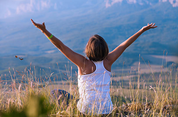 istock Meditation at the sunrise time into the mountain 480561883