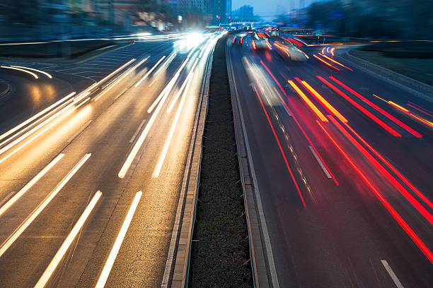 istock Rush hour traffic at night on multiple lane highway 480562567