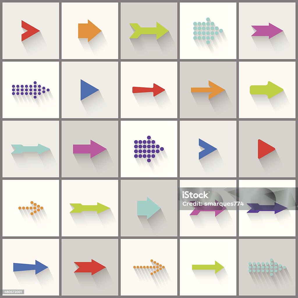 Arrow Signs Vector Set Stock Illustration - Download Image Now - Blue ...