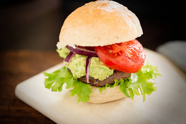 Homemade Burger with avacado