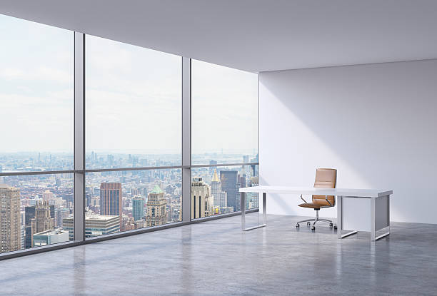 istock workplace in a modern corner panoramic office in New York, 480576024