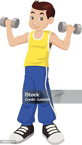 Boy Exercising Stock Illustration - Download Image Now - Active Lifestyle, Activity, Adult