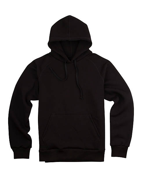 istock Black hooded shirt 480581865