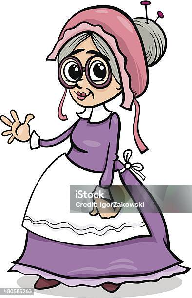 Fairy Tale Grandma Cartoon Illustration Stock Illustration - Download Image  Now - Adult, Cartoon, Characters - iStock