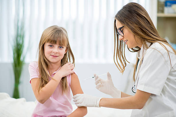 istock Little Girl getting a Flu Shot 480585412