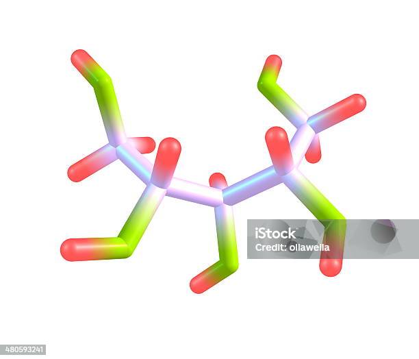 Xylitol Estructura Molecular Sobre Fondo Blanco Foto de stock y más banco de imágenes de Xilitol - Xilitol, Alimento, Asistencia sanitaria y medicina