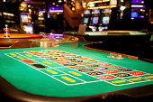 Roulette table in the casino