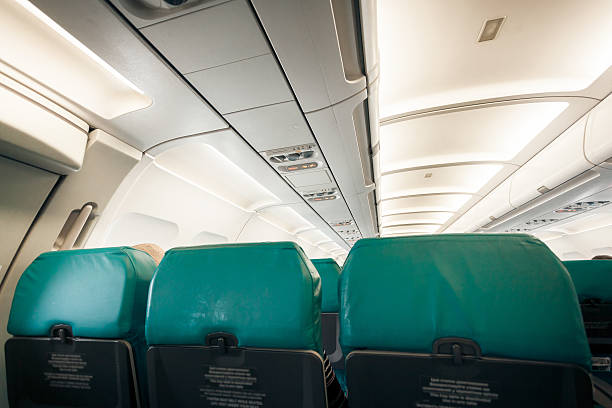 istock airplane with row of seats 480596048