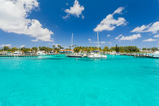 istock Image of two sailing boat near the dock. 480598980