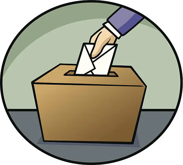 Vector illustration of Ballot box