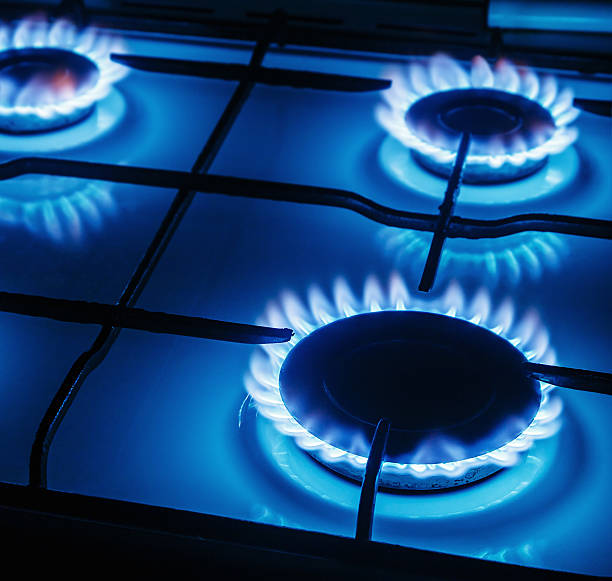 istock Blue flames of gas burning 480599223