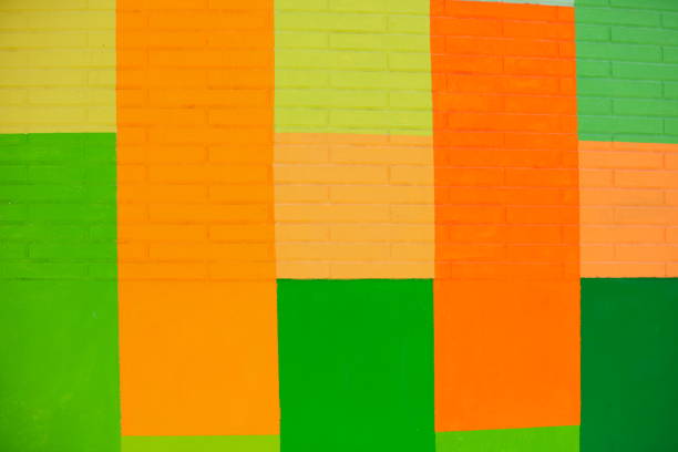 istock Colorful square shapes painted on the wall 480600342