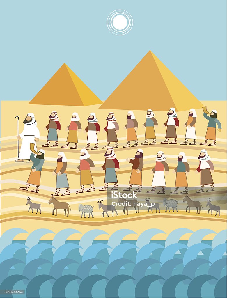 Exodus, Passover All main elements are grouped and rendered complete for seperate use. Zipped *.pdf and *.ai of CS3 is attached. Passover stock vector